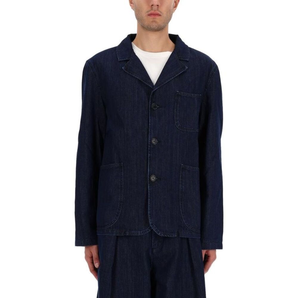 YMC Men's Oversized Cotton Twill Chore Jacket Men BLUE Outerwear